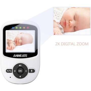 ANMEATE 2.4GHz Wireless Baby Monitor with Night Vision