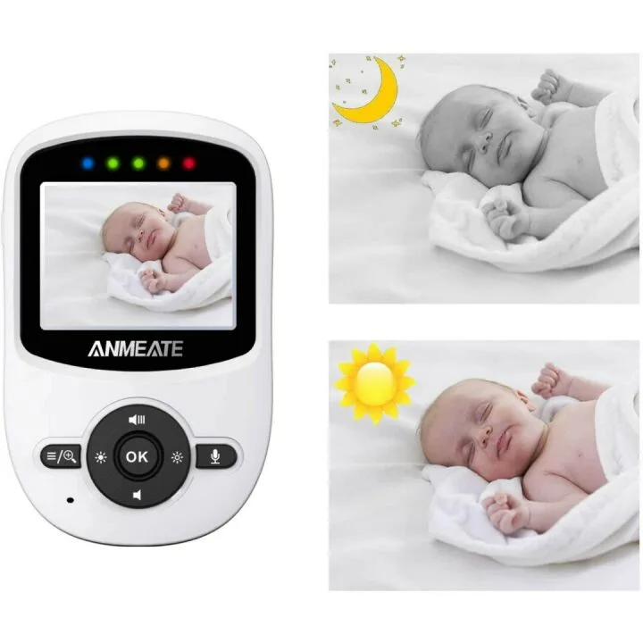 ANMEATE 2.4GHz Wireless Baby Monitor with Night Vision