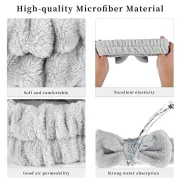 SLNZAPTY 12 PCS Microfiber Headband Wristband Set