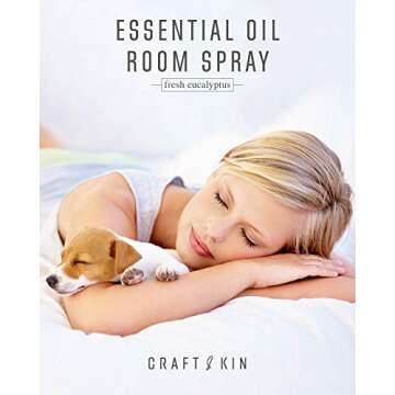 Craft & Kin Eucalyptus Room Spray for Pillows and Bedding, Long-Lasting Room Freshener, Soothing Aroma Mist for Home and Sheets, 3.4 oz