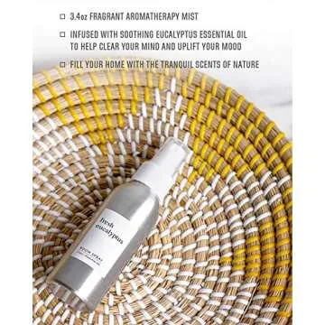 Craft & Kin Eucalyptus Room Spray for Pillows and Bedding, Long-Lasting Room Freshener, Soothing Aroma Mist for Home and Sheets, 3.4 oz