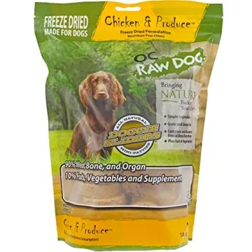 OC Raw Freeze Dried Chicken & Produce Patties 14oz - Nutrient-Packed Pet Treats