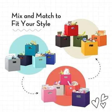 RiverRidge Folding Storage Bins with Handles Golden yellow Cube Storage Organizer for Closet, Bedroom & Playroom - Closet Organizers and Storage Set of 2