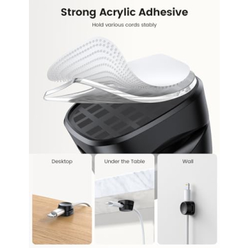 Lamicall Cord Organizer Clips - 6Pack Desk Management