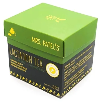 Mrs. Patel's Lactation Tea - Herbal Blend for Nursing & Pumping Moms, Caffeine-Free, Gluten-Free, 14...
