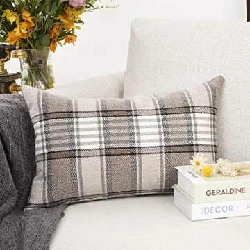 YOUR SMILE Retro Tartan Pillow Cover for Cozy Decor
