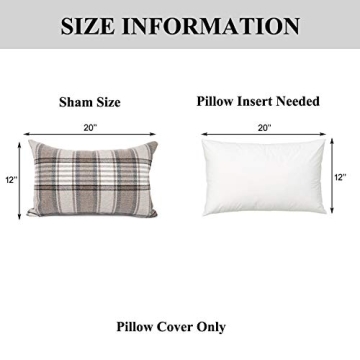 YOUR SMILE Retro Tartan Pillow Cover for Cozy Decor