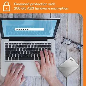 WD 2TB My Passport Ultra, Silver, Portable External Hard Drive, backup software with defense against ransomware, and password protection, USB-C and USB 3.1 - WDBC3C0020BSL-WESN