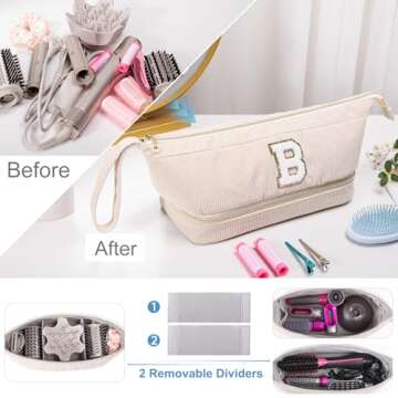 Initial Personalized Hair Dryer Case for Travel and Storage