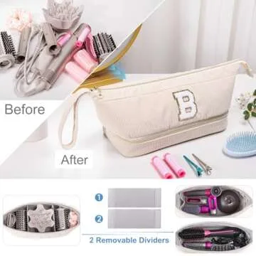 Initial Personalized Hair Dryer Case for Travel and Storage