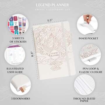 Legend Planner – Weekly & Monthly Life Planner to Hit Your Goals & Live Happier. Organizer Noteboo...