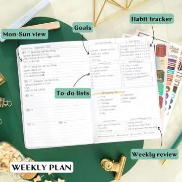 Legend Planner – Weekly & Monthly Life Planner to Hit Your Goals & Live Happier. Organizer Notebook & Productivity Journal. A5 (White)