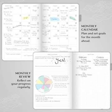 Legend Planner – Weekly & Monthly Life Planner to Hit Your Goals & Live Happier. Organizer Notebook & Productivity Journal. A5 (White)