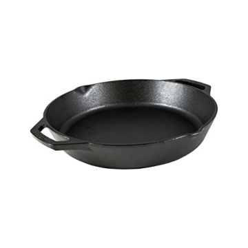 Lodge 12 Inch Pre-Seasoned Cast Iron Skillet with Dual Assist Handles for Versatile Cooking