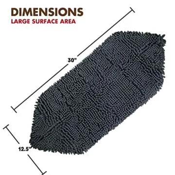 My Doggy Place Dog Towel - Super Absorbent Microfiber Towel with Hand Pockets - Dog Bathing Supplies - Quick Dry Shammy Towel - Washer and Dryer Safe - Charcoal - 30 x 12.5 in