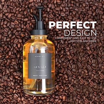 Glass Syrup Dispenser Set for Coffee Bars with Black Pumps