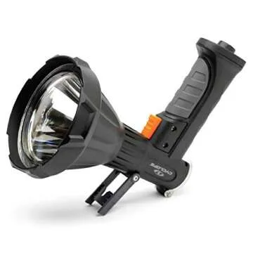 Cyclops Rechargeable Portable Handheld Tri-Mode Illumination RS 1600 Lumens Spotlight Flashlight with DC 12-24V Car Charger/Adapter