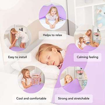 Sensory Compression Blanket | Lycra Bed Sheet for Kids & Adults | Deep Relaxing Feeling, Release Oxytocin | Helps With: SPD, Anxiety, ADHD, Autism and More | Breathable, Cool & Stretchable | Twin Size