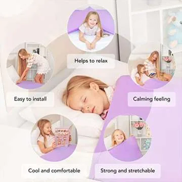 Sensory Compression Blanket | Lycra Bed Sheet for Kids & Adults | Deep Relaxing Feeling, Release Oxytocin | Helps With: SPD, Anxiety, ADHD, Autism and More | Breathable, Cool & Stretchable | Twin Size