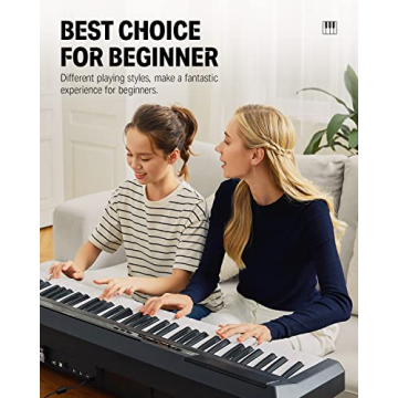 Donner DEP-10 Digital Piano 88 Key Semi-Weighted, Full-Size Electric Piano Portable Keyboard for Beginners, with Sustain Pedal, Power Supply