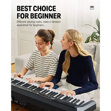 Donner DEP-10 Digital Piano 88 Key Semi-Weighted, Full-Size Electric Piano Portable Keyboard for Beginners, with Sustain Pedal, Power Supply