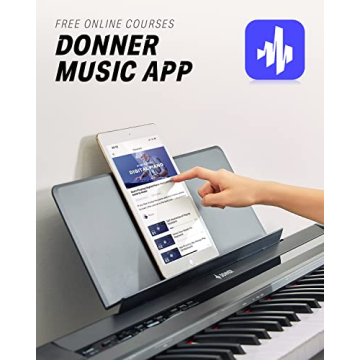 Donner DEP-10 Digital Piano 88 Key Semi-Weighted, Full-Size Electric Piano Portable Keyboard for Beginners, with Sustain Pedal, Power Supply
