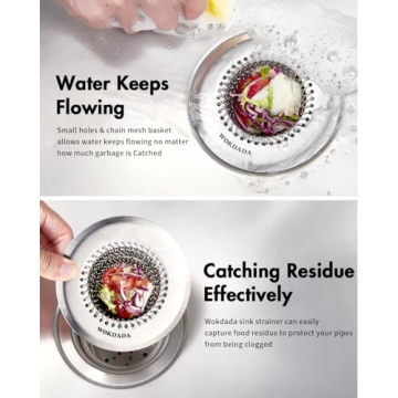 Premium Stainless Steel Sink Strainer - Easy Clean & Durable