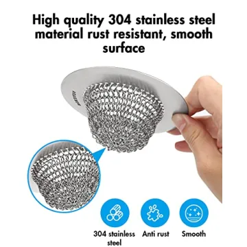 Premium Stainless Steel Sink Strainer - Easy Clean & Durable
