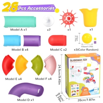 Fajiabao Toddler Bath Toys Fun for Ages 1-5 - Mold Free