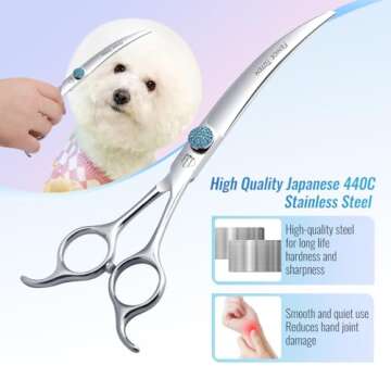 Fenice 6.5" Curved Shears for Pet Grooming - High Quality