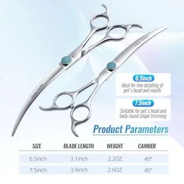 Fenice 6.5" Curved Shears for Pet Grooming - High Quality