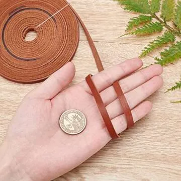 GORGECRAFT Genuine Leather Cord for DIY Craft Projects