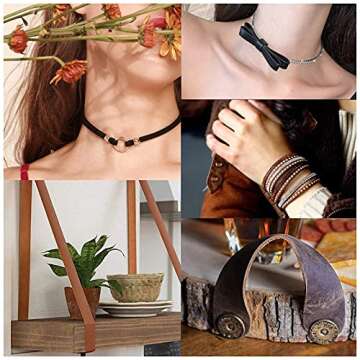 GORGECRAFT Genuine Leather Cord for DIY Craft Projects