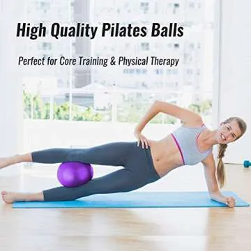 Pilates Ball，Exercise Ball，Barre Ball，9 Inch Small Bender Ballfor for Stability, Barre, Pilates, Yoga, Core Ball Training and Physical Therapy (Home & Gym & Office)