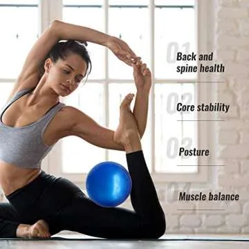 Pilates Ball，Exercise Ball，Barre Ball，9 Inch Small Bender Ballfor for Stability, Barre, Pilates, Yoga, Core Ball Training and Physical Therapy (Home & Gym & Office)