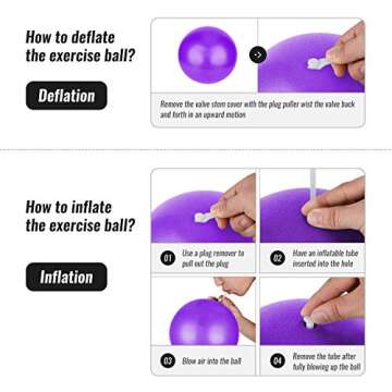 Pilates Ball，Exercise Ball，Barre Ball，9 Inch Small Bender Ballfor for Stability, Barre, Pilates, Yoga, Core Ball Training and Physical Therapy (Home & Gym & Office)