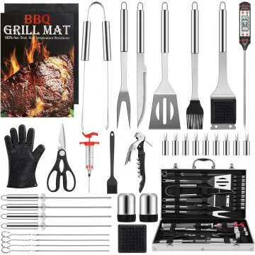 BBQ Grill Tools Set 34PCS - Stainless Steel Accessories