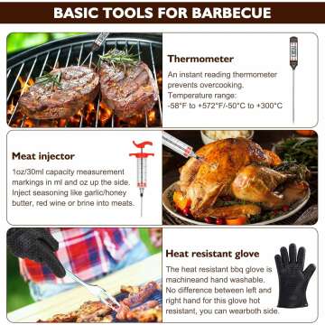 BBQ Grill Tools Set 34PCS - Stainless Steel Accessories