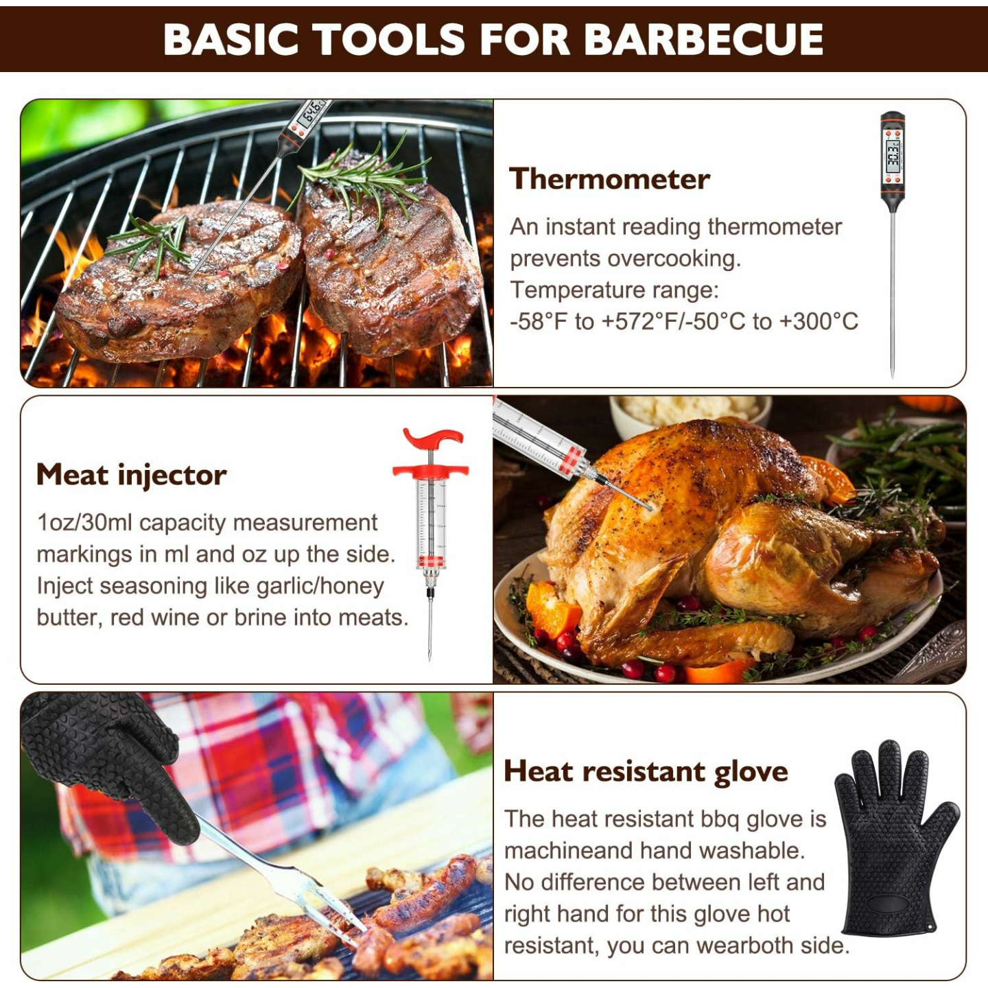 BBQ Grill Tools Set 34PCS - Stainless Steel Accessories