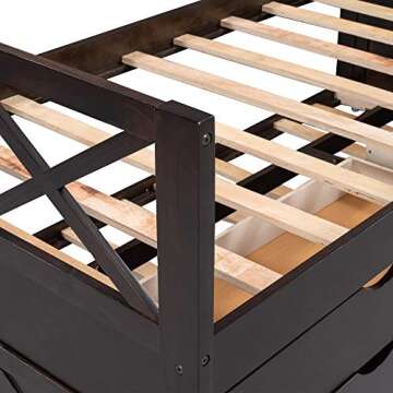 Merax Solid Wood Daybed Bunk Bed No Box Spring Needed