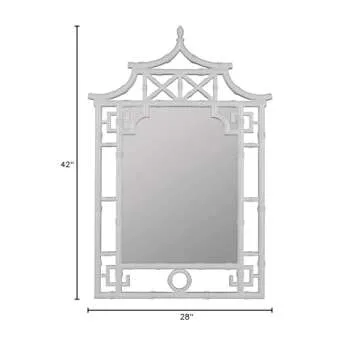 Cooperclassics Home Decorative Shing Mirror - Glossy White Finish