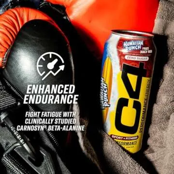 Cellucor C4 Performance Energy Drink | HAWAIIAN PUNCH | Zero Sugar Carbonated Preworkout Energy | 200mg Caffeine with Beta Alanine | 16 Fl Oz (12 Pack)