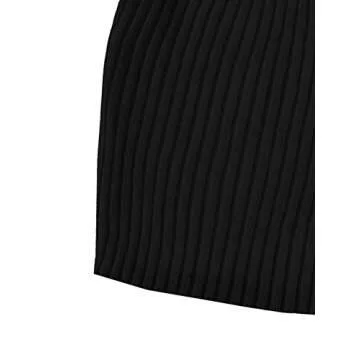 SweatyRocks Women's V Neck Crop Cami Top Ribbed Knit Spaghetti Strap Sleeveless Vest