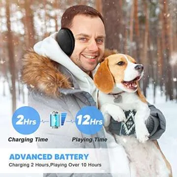 Bluetooth Ear Muffs - Bluetooth 5.0 Headphones Earmuffs Running Ear Warmers Earmuffs for Women Winter Music Earmuffs Outdoor Christmas Stocking Stuffers Gifts for Women Men Dad Mom Teens