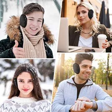 Bluetooth Ear Muffs - Bluetooth 5.0 Headphones Earmuffs Running Ear Warmers Earmuffs for Women Winter Music Earmuffs Outdoor Christmas Stocking Stuffers Gifts for Women Men Dad Mom Teens