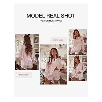 Asvivid Soft Tie Dye Pajamas for Women 2 Piece Frill Cute Pajamas Set Tops and Shorts Fleece Ladies PJS Night Lounge Wear S Pink