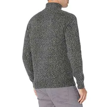 Amazon Essentials Men's Long-Sleeve Soft Touch Quarter-Zip Sweater, Charcoal Marl, Large