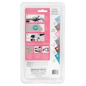 We R Memory Keepers- Crop-A-Dile Eyelet Setter and Snap Punch, Pink Comfort Handle, For 1/8 or 3/16 Inch Holes, Grommet and Embelishment Crafting Puncher for Paper, Fabric, Leather, Plastic, and Metal