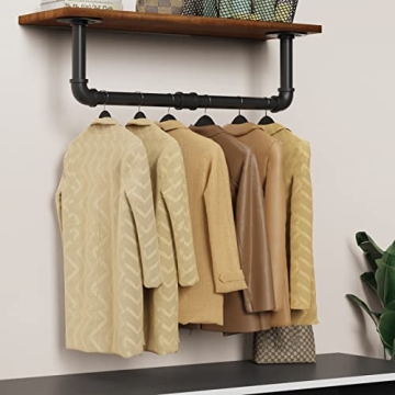 UlSpeed Industrial Pipe Wall Mounted Clothes Rack