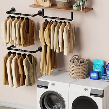 UlSpeed Industrial Pipe Wall Mounted Clothes Rack